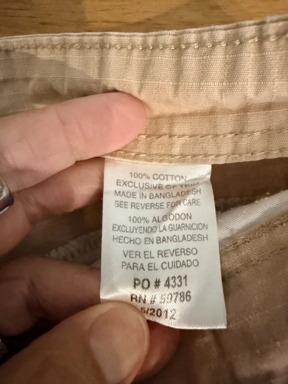 Beverly Hills Polo Club Mens Beige Cargo Shorts Size 38 100% Cotton Casual Wear